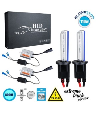 GloboStar® 84133 H1 XCB Line KIT Βασικού Φωτισμού Φορτηγού 3rd Generation Can-Bus Extreme Truck Series XENON 110W 10350lm DC 24V Αδιάβροχο IP65 Ψυχρό Λευκό 8000K